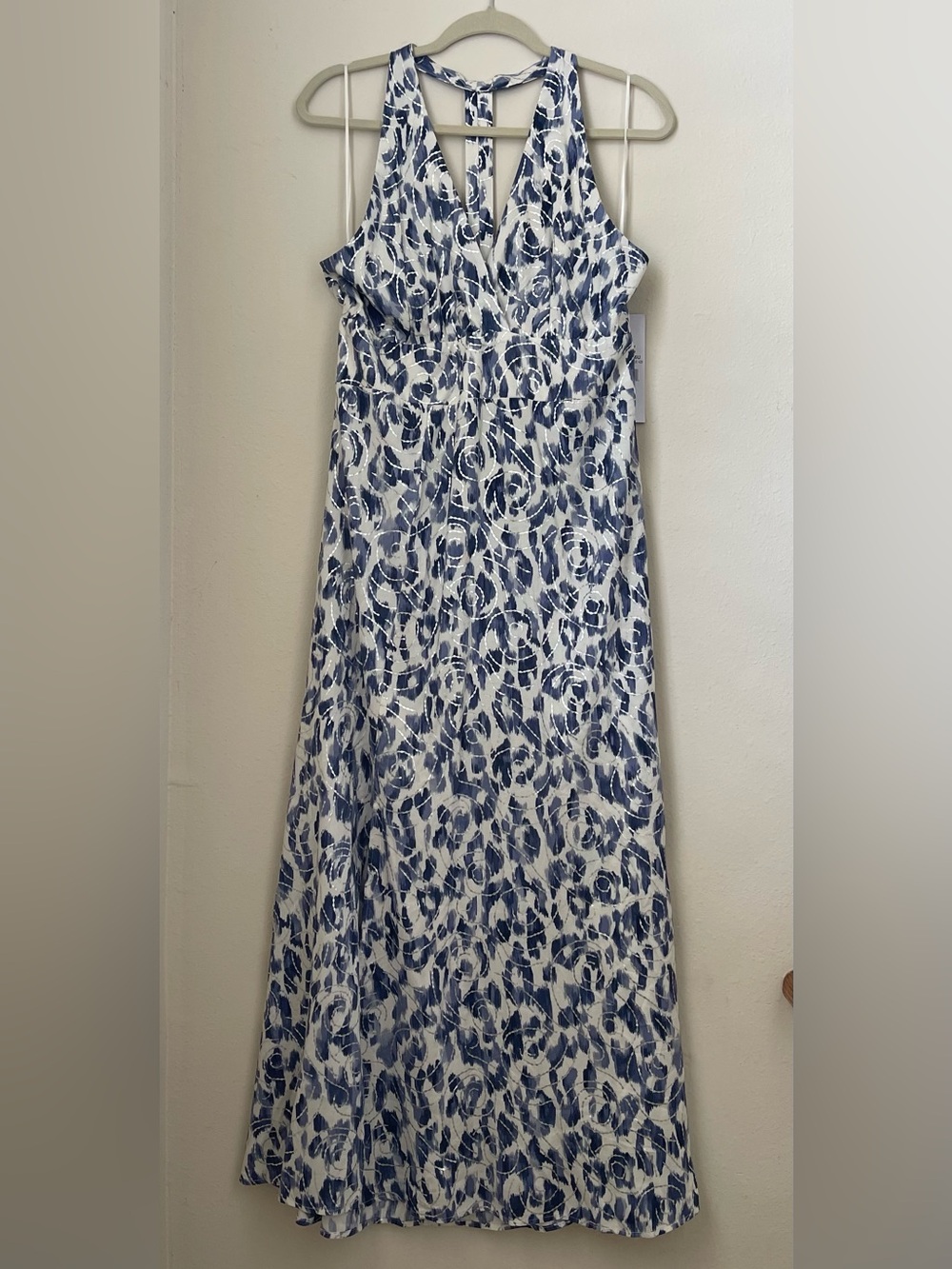 MSK Blue and White Printed Maxi Dress. Open to Offers.